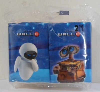 DISNEY PIXAR WALL E WALL-E EVE SET OF 2 WIPES PACKS NEW SEALED THINKWAY TOYS B