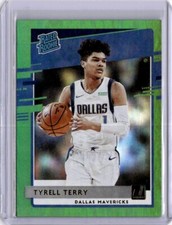Tyrell Terry Rookie 2020-21 Panini Donruss Green Flood #216 Dallas RC
