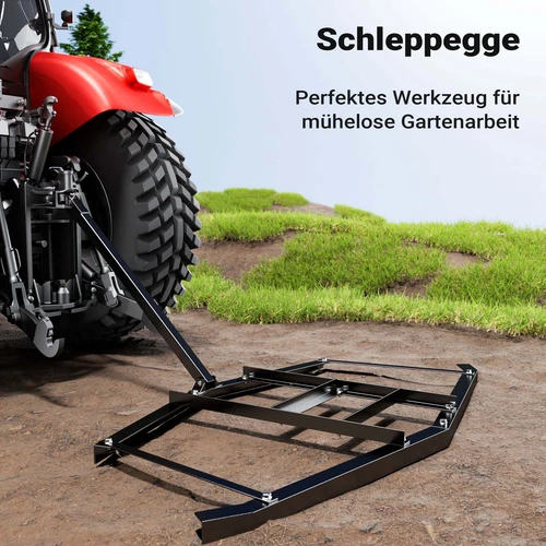 Schleppegge Wiesenegge mit verstellbaren Stangen Wiesenschleppe Rasentraktor DE - Bild 2 von 11