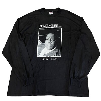 Vintage Notorious BIG Biggie Smalls Rap Tee Long Sleeve T-shirt