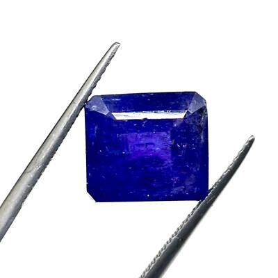 Certified 11.56 Cts Natural Tanzanite Emerald Cut Vibrant Blue A+ Loose Gemstone