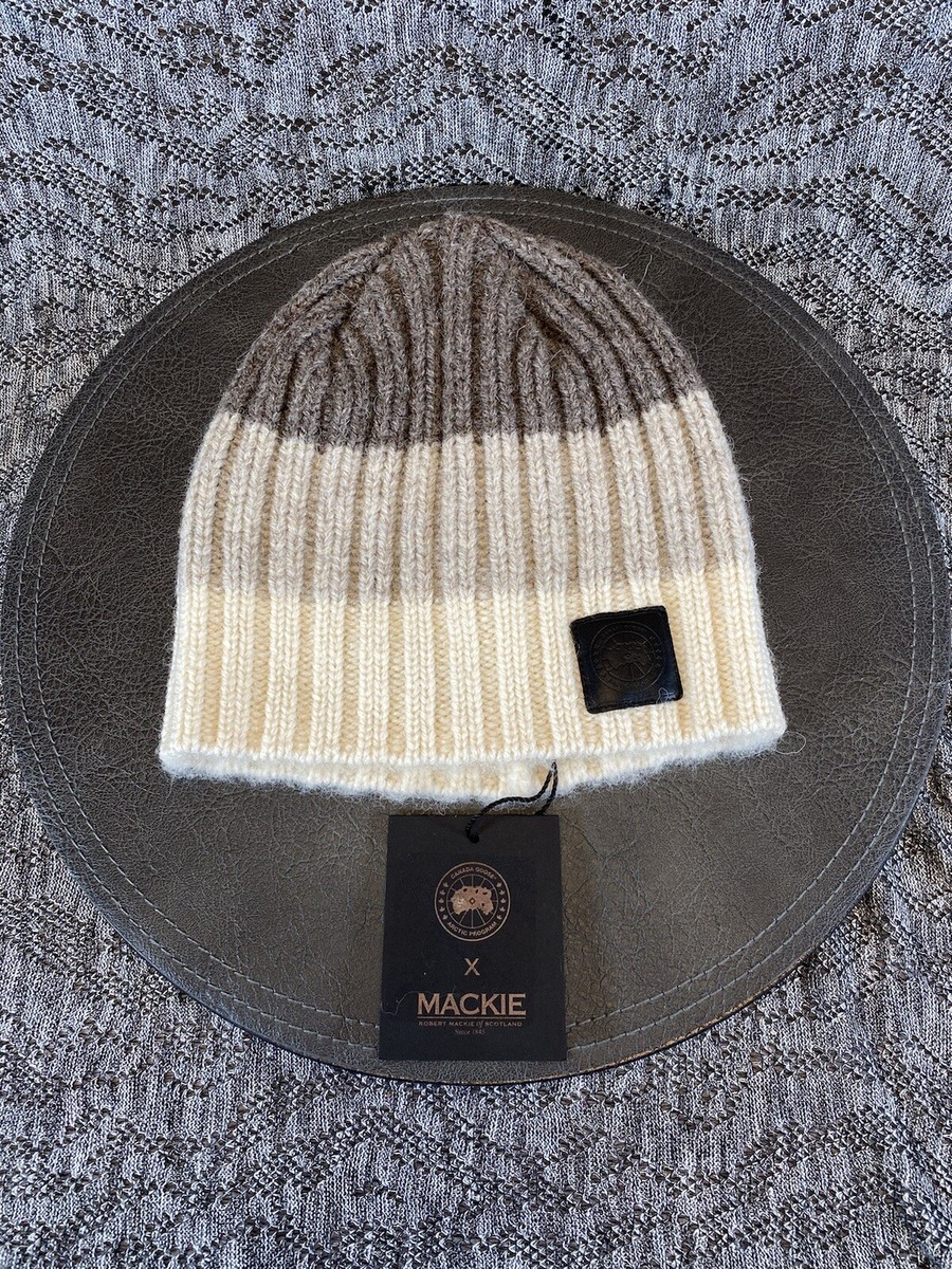 めーん Canada Goose x Mackie Block Rib Slouchy Hat Beanie Ivory New | eBay