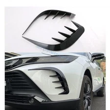 For Toyota Venza 2021-2024 Front Bumper Side Fender Splitter Fin 2X Carbon Fiber