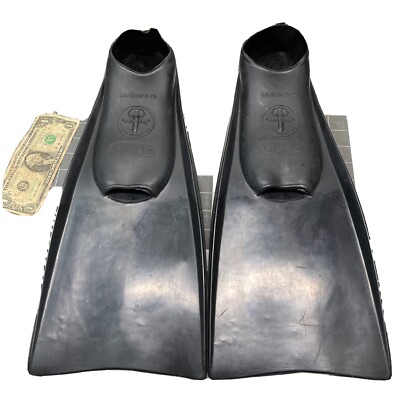 Vtg Scuba Diver Swim Fins Flippers Diving Full Foot Aqua Lung Otarie US Divers