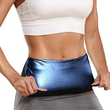Men Women Tummy Waist Trimmer Trainer Weight Loss Sauna Sweat Shaper Wrap Belt