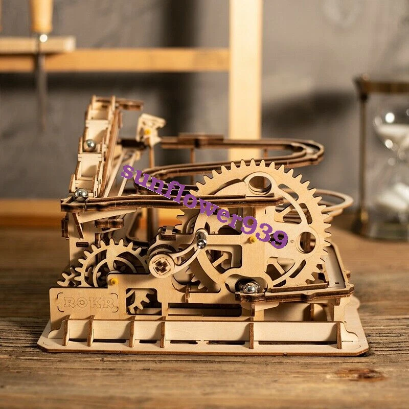 Rokr DIY Marble Run Model Building Kits Waterwheel WoodCrafts Toy for BoysTeens - Image 2 of 4