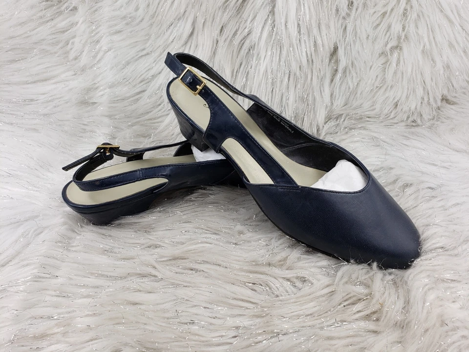 Zapatos de salón informales con cordones azul marino AUDITIONS talla 8D Foto 2 de 4