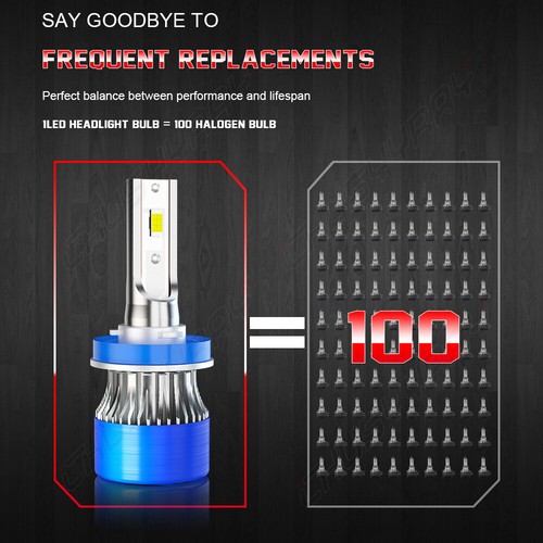 For Lexus ES350 2010-2012 CSP LED Headlight Fog Light Bulbs Kit 6000K White - Picture 9 of 14