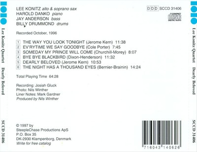 LEE KONITZ - GELIEBTE NEUE CD