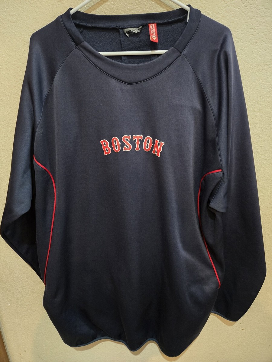 Boston Red Sox Navy Blue Polyester Pullover Sweatshirt Size 2XL Majestic