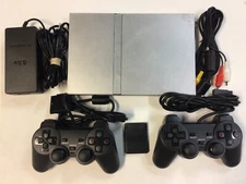 Sony Playstation 2 PS2 Slim Silver Console System Discounted TESTED / WORKING