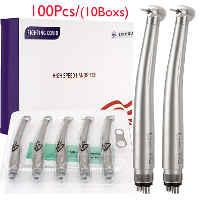 100Pcs High Speed Dental Handpiece Air Turbine 4 Holes for NSK PANA MAX Style US