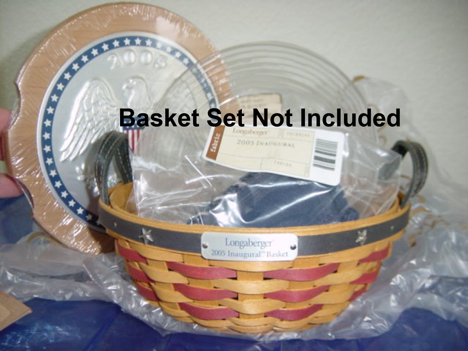 Longaberger 2005 Inaugural, 7" Round Bowl Basket Protector #40785 NEW