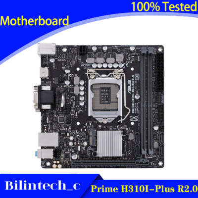 FOR ASUS Prime H310I-Plus R2.0 Motherboard Supports 32GB DDR4 H310 VGA+DVI+