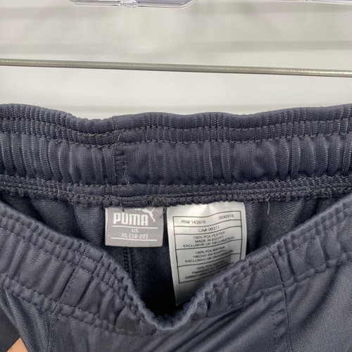Puma Boys Straight Leg Lightweight Sweatpants Casual Solid Gray Logo Size XL - Picture 6 of 8