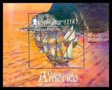 Gibraltar 2006 - Columbus Ships - Stamp Souvenir Sheet - Scott #1060 - MNH