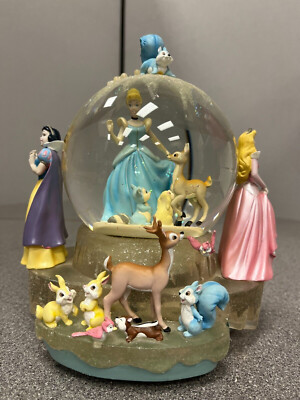 Disney Fantasy Frost Princess Musical Light Up Snow Globe  Once Upon A Dream  8''