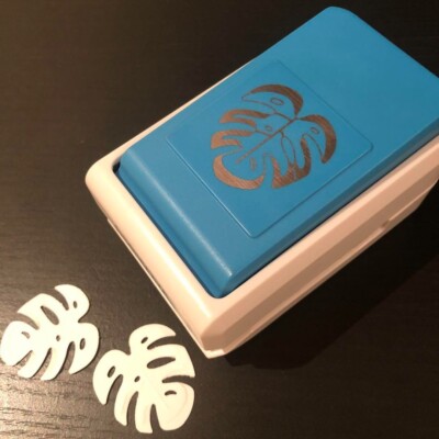クリエイティブメモリーズ　ファイブリーフパンチ　Five Leaf Punch Creative Memories Embossed Tropical Leaf Punch Handmade Card