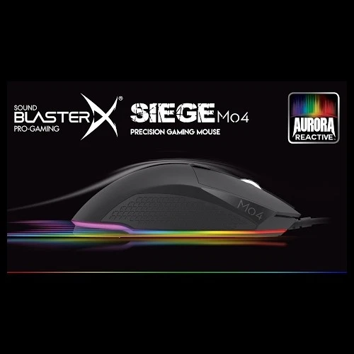 CREATIVE SOUND BLASTERX SIEGE M04 Pro Gaming Mouse 12000dpi RGB GP0070 - F43 - Image 2 of 4