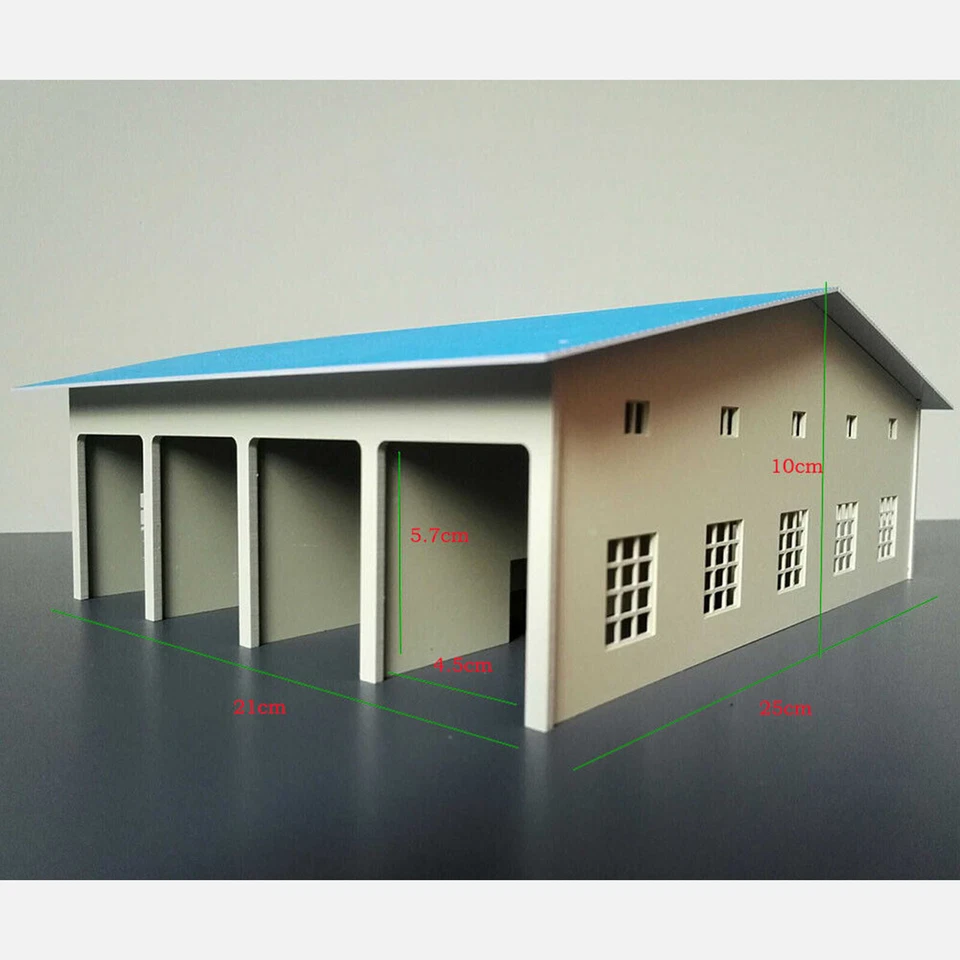 1:87 HO Scale Models Railway Layout Model Train Engine House 4 Stall Buildings - Image 4 of 4