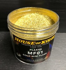 House Of Kolor Metal Flake Mf01-c01 Gold Dry Mini Flake 6 Oz