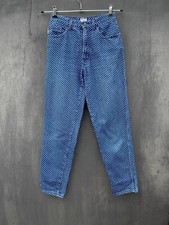 Moschino 90s Vintage dots blue pants size 27 made in italy