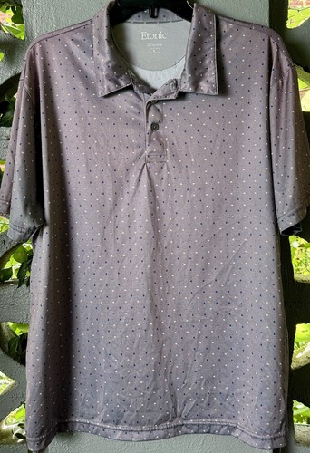 Etonic Men’s Large Grey purple Golf Polo Size Large Spring 2022
