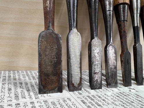 Vintage Japanese Chisel 10set Nomi /Hand Plane Saw Iron Hammer Hand Tool/d63 - Picture 17 of 22