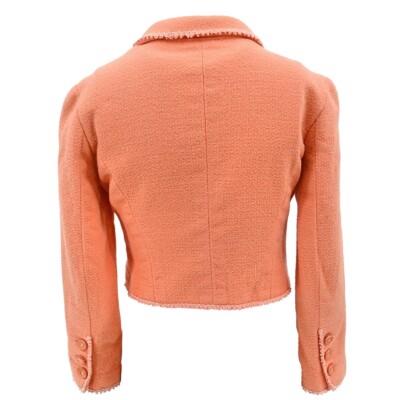 Chanel Single Breasted Jacket Orange #40 192696 | eBay