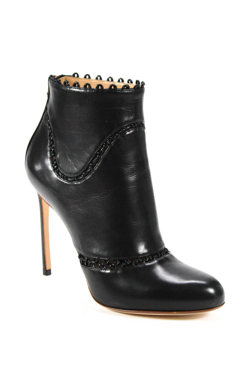 Francesco Russo Womens Eyelet Stiletto Stiletto Stiletto Heel Scarpa Booties Black Leather 37 7aed24 Francesco Russo Womens Eyelet Stiletto Stiletto Stiletto Heel Scarpa Booties Black Leather 37 7aed24