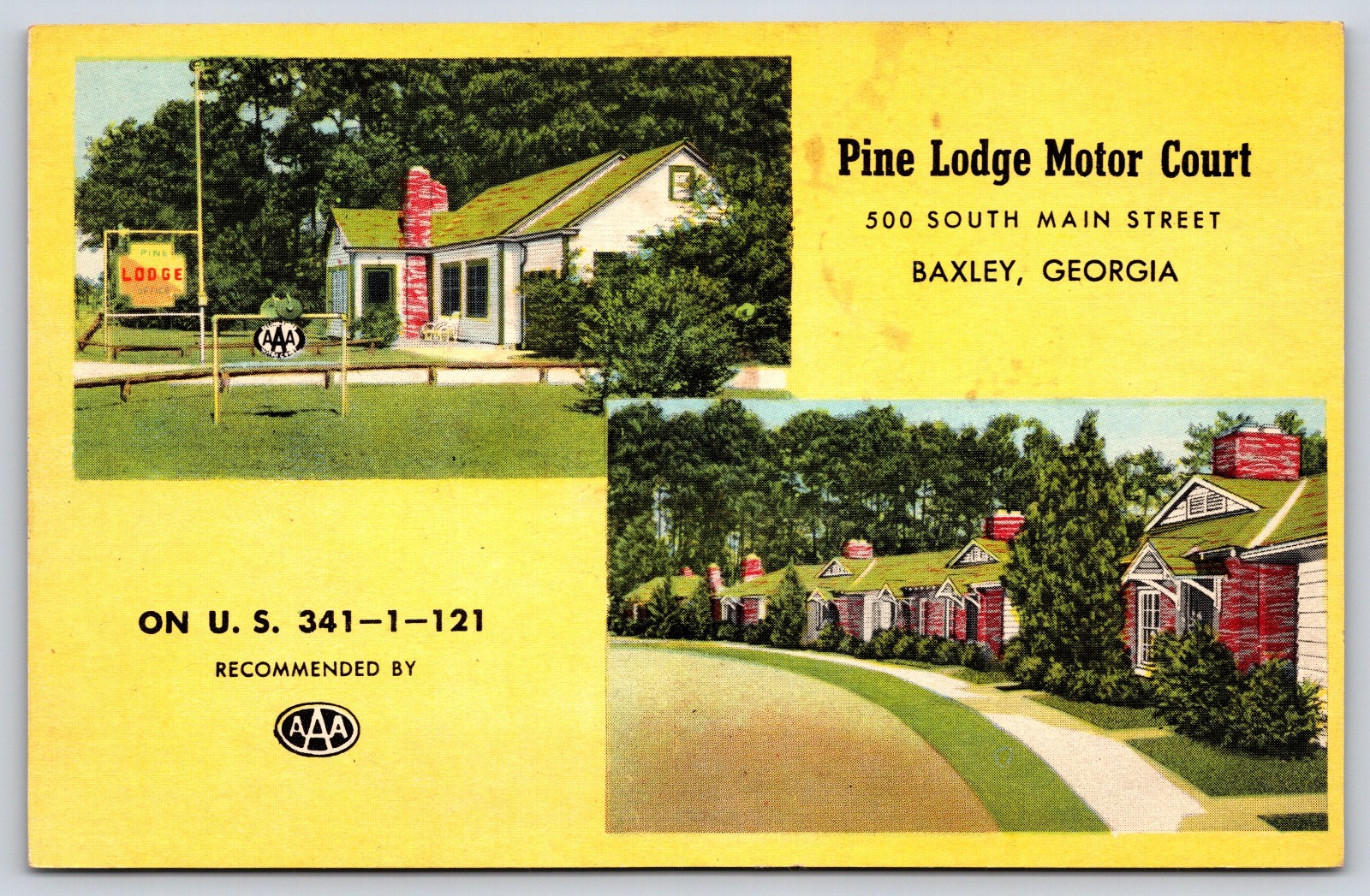 Pine Lodge Motor Court in Baxley, Appling County Chrome