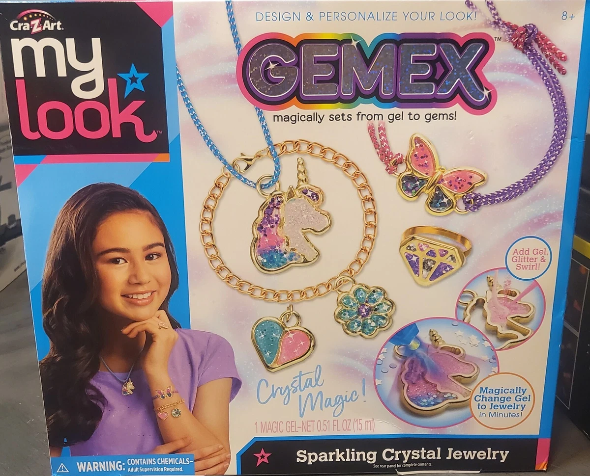 My Look Gemex Sparkling Crystal Jewelry Craft Kit Cra-Z-Art Ships Free Deal