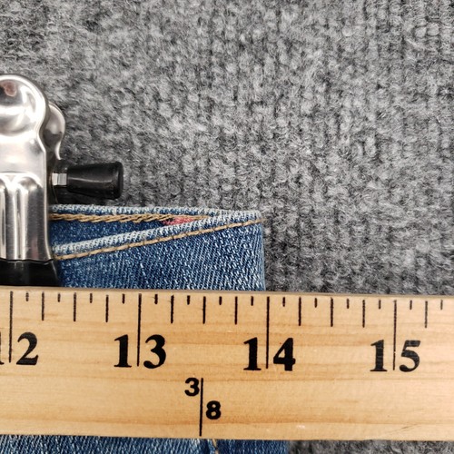 VINTAGE Southpole Jeans Girls 16 Blue Denim Flared Bootcut Y2K Faded Embroidered - Picture 11 of 16