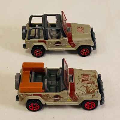 Matchbox '93 Jeep Wrangler Jurassic Park Dinosaur JP10 & JP18