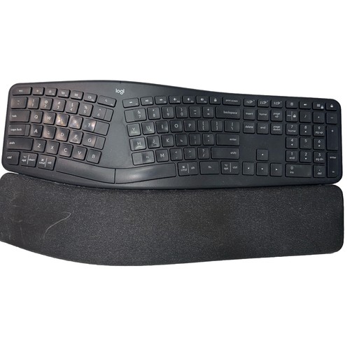 Logitech ERGO Logi K860 Ergonomic Wireless Keyboard - Black - Dongle Included - 第 1/7 張圖片
