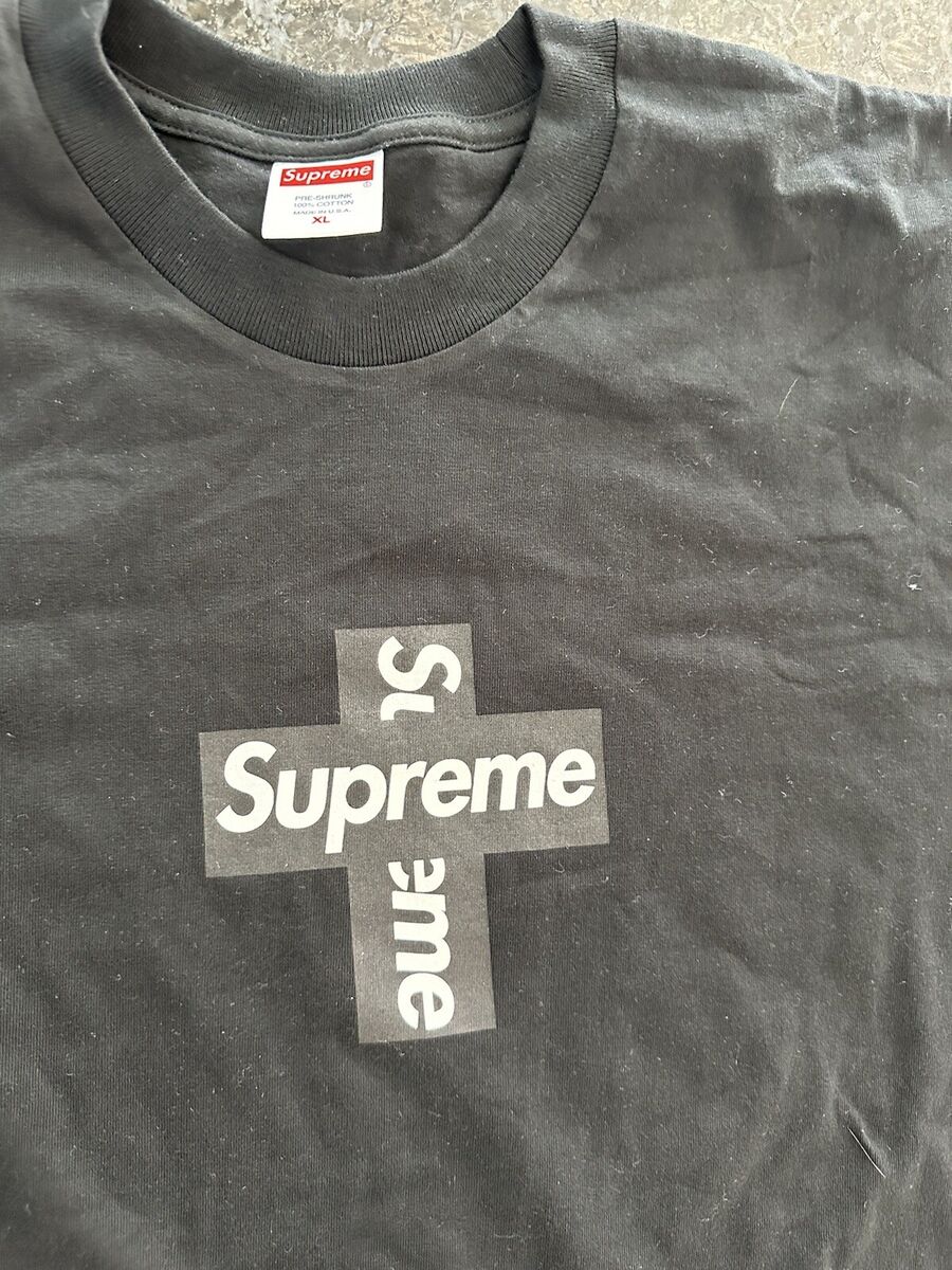 Supreme Cross Box Logo Tee Black White F/W 20 | eBay Supreme Cross Box Logo Tee Black White F/W 20 | eBay