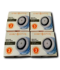 4 PK Clarisoinc Cleansing system Replacement Delicate Brush Heads Free Shipping