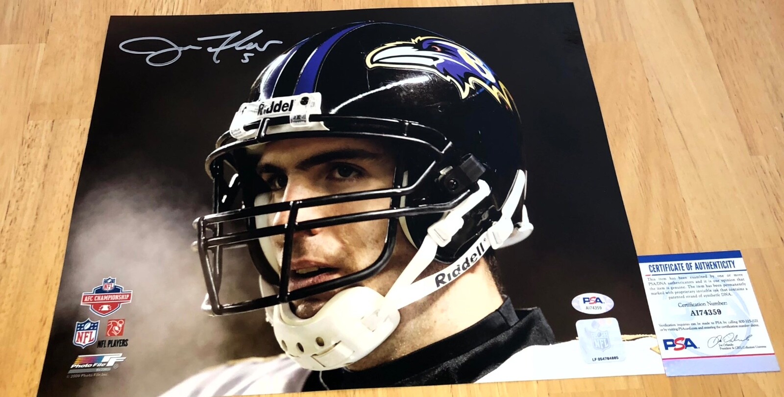 Joe Flacco Autographed Signed Baltimore Ravens 11x14 Photo PSA C 