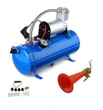 12V Clacson Tromba Turca Fischietto Lupo Compressore d'Aria 150psi Serbatoio 6L