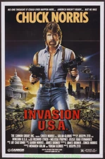 INVASION U.S.A. MOVIE POSTER ORIGINAL 27x41 FOLDED CHUCK NORRIS INVASION USA !!!