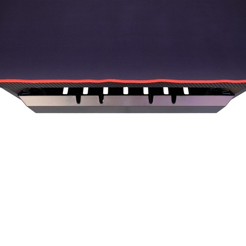 SCRIVANIA DA GAMING 140X60 COMPUTER CONSOLE ERGONOMICA MOUSEPAD NERO ROSSO SPORT - Foto 10 di 10