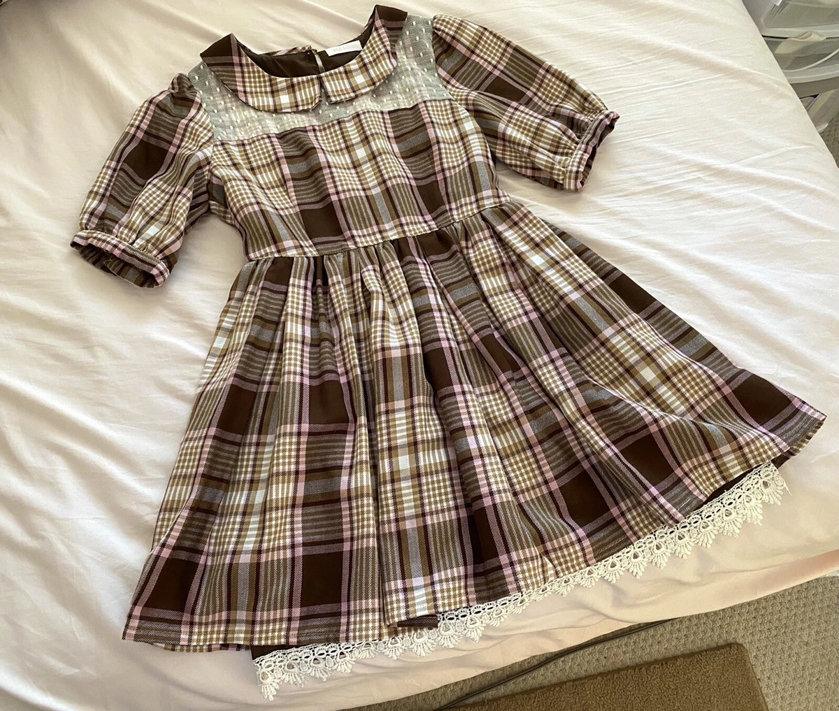 Liz Lisa Gingham Checkered Lolita Dress Cute Japanese Style Kawaii