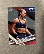 2017 Topps Chrome UFC Ronda Rousey Red Refractor 5/5 WWE #98
