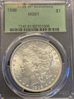 1896 Morgan Silver Dollar $1 MS61 PCGS 35th Anniversary