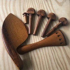 Voila Snakewood  Parts Accessories Set  Pegs/ Endpin/Tailpiece/Chinrest