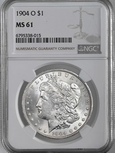 1904-O  $1  MORGAN SILVER DOLLAR  "NEW ORLEANS"  NGC MS61  #6795338-015
