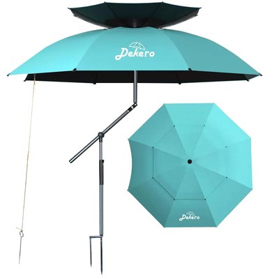 SUNMER - Ombrellone da Spiaggia da 1,8 m, Colore: Blu e Bianco