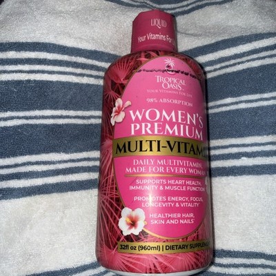 Tropical Oasis ~ Women s Premium ~ Multi Vitamin ~ 32 Oz ~ Sealed ~ Exp.10/2027