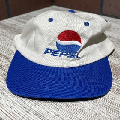 NOS Pepsi Embroidered Hat~Off White Khaki 100% Cotton ￼Adjustable Cap FAST SHIP!