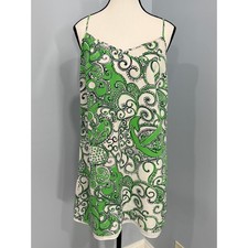 Lilly Pulitzer Dusk Silk Slip Dress Size M Go Go Green Shape Up or Ship Out